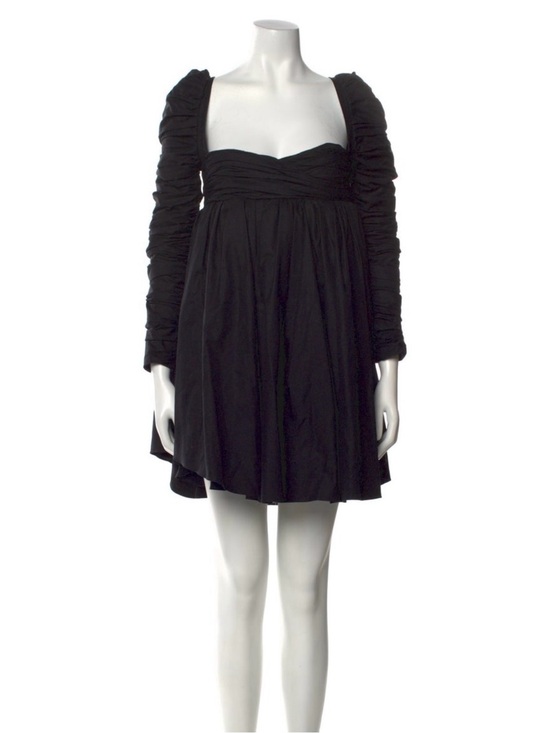 KHAITE Dresses & Skirts - KHAITE Black Long-Sleeve Mini Dress
